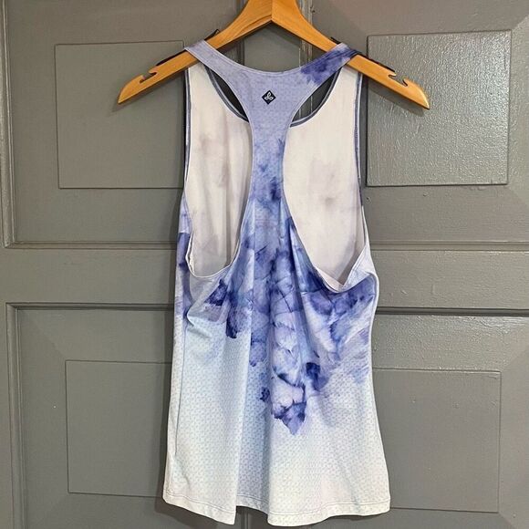 Prana Quick Dry Boost Print Racerback Purple Tank NWT Sz L NWT - Picture 3 of 8